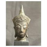 Thailand Patinated Brass Buddha Head