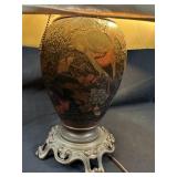 Japanese Totai Shippo Cloisonne Bronze Table Lamp