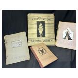 4 Vintage Handmade Art & Design Scrapbooks