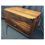 MCM Rosewood Campaign-Style 2-Drawer Chest