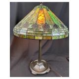 Tiffany-Style Turtleback Leaded Glass Lamp