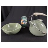 Japanese MCM Celadon Pottery Group