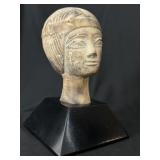 Egyptian-Style Carved Stone Female Head Bust