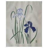 P. Chu Signed Limited Edition Iris Serigraph 62/50