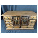 Vintage Mele Japan 11-Drawer Wood Jewelry Chest