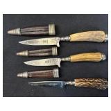 3 Othello Solingen Germany Horn Handle BootKnives