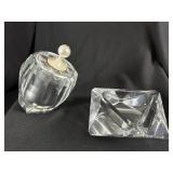 Inst-A-Match Vintage Crystal Lighter &  Ashtray
