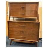 Atlantic Furniture MCM Walnut Stacking Chest