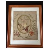 Antique Silk Embroidery - Virgin Mary & Angels