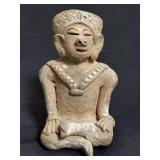 Pre-Columbian Style Seated Terracotta Figure