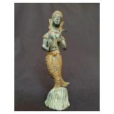 Thai Brass Suvannamaccha Mermaid Figure