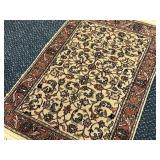 Semi-Antique Hand-Knotted Kashan-Style Rug