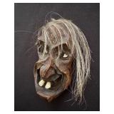 Swiss Lï¿½tschental Tschï¿½ggï¿½ttï¿½ Carved Wood Mask