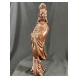 Chinese Brown-Glazed Guanyin Figure, Qing Style