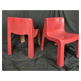 Pair of Bï¿½tzner Bofinger BA 1171 MCM Chairs Red