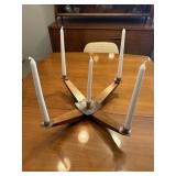 MCM Sculptural Wood Starburst 5-Light Candelabra