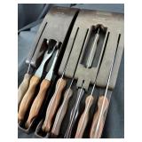 Cutco 6pc Knife & 3pc Carving Sets - Bakelite Tray