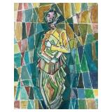 Irving Lehman Cubist Modernist Female Portrait