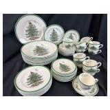 60 Spode Porcelain Christmas Tree - 5pc Set for 12
