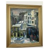 Emil Hess Urban Cityscape Oil on Canvas