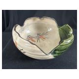 Japanese Narumi Oribe Ware Tea Bowl, Signed