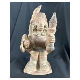 Mexican Folk Art Aztec Warrior Figure