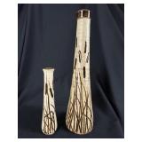 Pair MCM Studio Pottery Cattail Vases