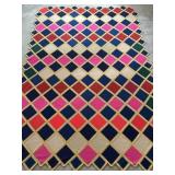 Vintage Reversible Diamond Patchwork Quilt