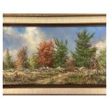 George C. Benedict Oil on Board - Autumn Landscape