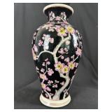 Japanese Kyoto Ware Cherry Blossom Vase