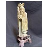 Chinese Carved Soapstone Shoulao Figure