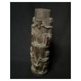 African Hand-Carved Wood "Tree of Life" Sculpture