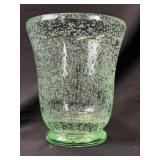 Daum Nancy France Green Bubble Art Glass Vase