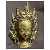 Indian Bronze Buddhist Tara Goddess Head