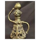 Indian Dhokra Brass Woman Carrying Jug
