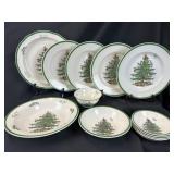 12 Spode Porcelain Christmas Tree - Plates & Bowls