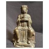 Chinese Patinated Bronze Taoist Deity Figure