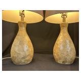 Pair Park Hill Pearl Capiz Shell Table Lamps