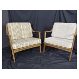 Pair Danish Modern Teak Lounge Armchairs