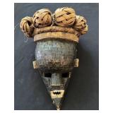African Congo Salampasu Tribal Male HandwovenMask