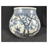 Chinese Blue & White Porcelain Character Story Jar