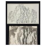 Irving Lehman Abstract Expressionist Figures Pair