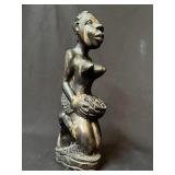 African Fertility Figure Hand-Carved Ebony Wood
