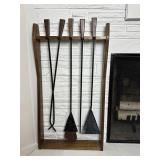 MCM George Nelson-Style Fireplace Tool Set 5pc