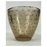 Daum Nancy France Art Deco Topaz Bubble Glass Vase