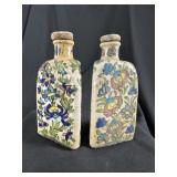 Pair Persian Qajar Triangular Tea Flask Bottles