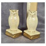 IREDESCENT OWL SALT & PEPPER SHAKERS
