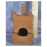 WOODEN WALL HANGING MATCHBOOK HOLDER