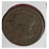 1848 BRAIDED HAIR LARGE CENT