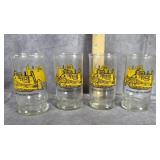 FOUR CAREPILLAR DRINKING GLASSES